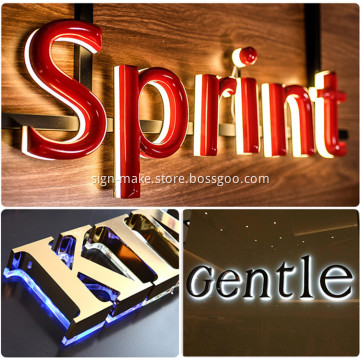 Halo Illuminated Channel Letters on A Raceway